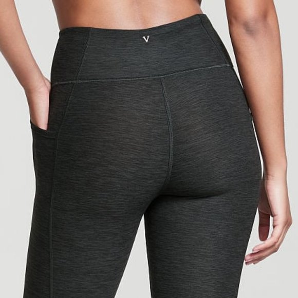 VS 2 Essential Capri Leggings Tornado Heather Gray Workout Cute 20” Inseam NWT - Picture 6 of 10